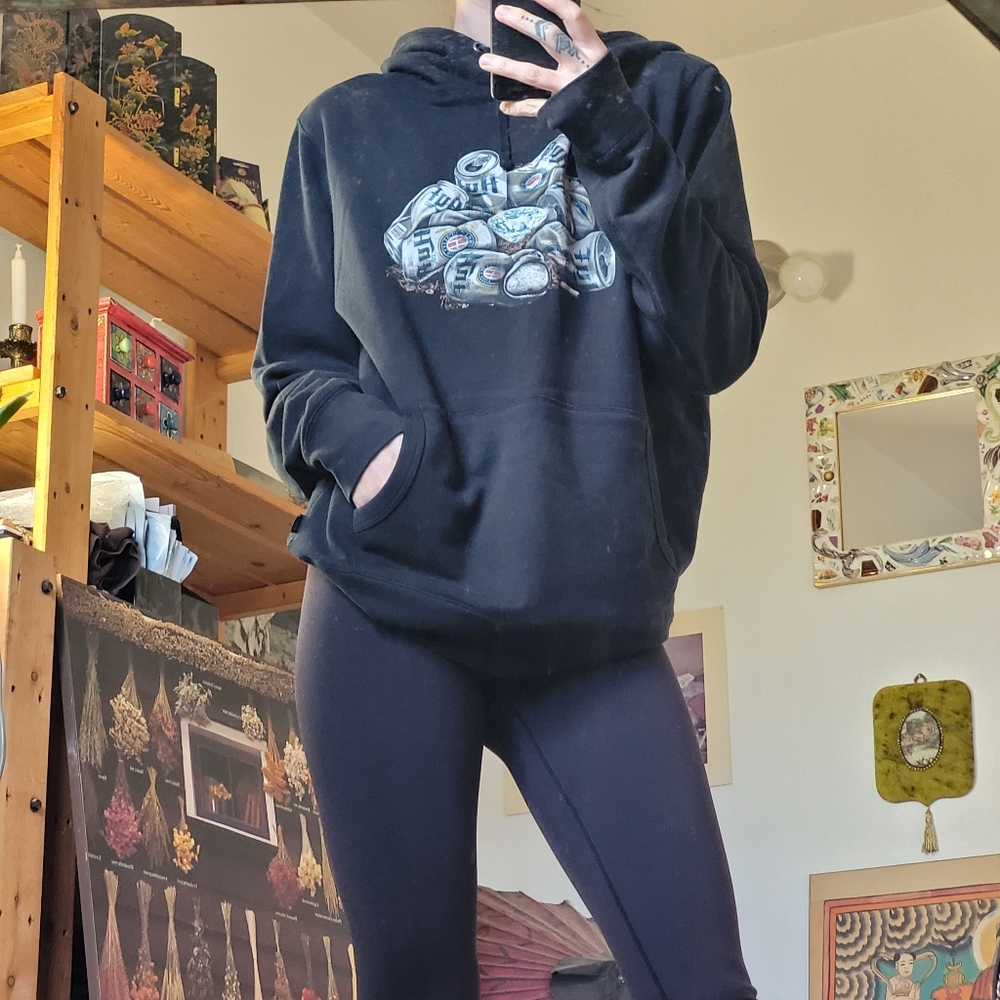 Huf x Diamond Supply black hoodie Beer Cans - Size S - Picture 3 of 7